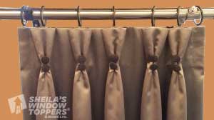 Draperies 2 Finger Pinch Pleat with Buttons